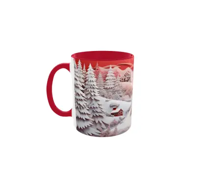 Iarna decor, cana din ceramica, 330ml, model cgs1789